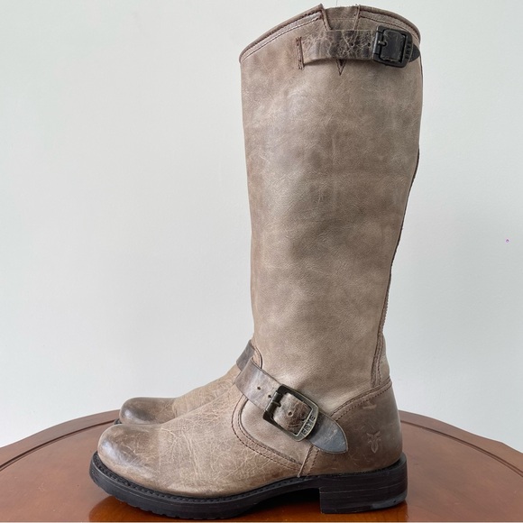 Frye Shoes - Frye Veronica Tall Engineer Buckle Harness Moto Riding Boots  | US 7.5